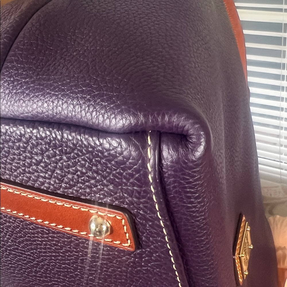 Dooney & Bourke Pebbled Leather Hobo Shoulder Bag Plum Wine Purple - Picture 8 of 14